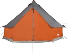 Šeimos palapinė, pilka ir oranžinė, aštuonvietė, tipi
