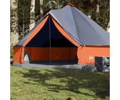 Šeimos palapinė, pilka ir oranžinė, aštuonvietė, tipi