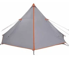 Šeimos palapinė, pilka ir oranžinė, aštuonvietė, tipi