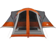 Šeimos palapinė, pilka ir oranžinė, aštuonvietė, tipi