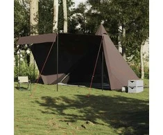 Šeimos palapinė, ruda, aštuonvietė, tipi, atspari vandeniui