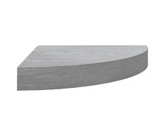 Sieninė kampinė lentyna, betono pilka, 35x35x3,8cm, MDF