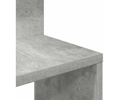 Sieninė kampinė lentyna, betono pilkas, 32x32x127,5cm, mediena