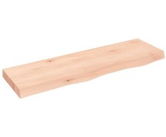 Sieninė lentyna, 100x30x(2–6)cm, neapdorotas ąžuolo masyvas