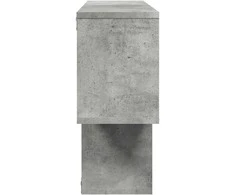 Sieninė lentyna, betono pilka, 100x20x53cm, apdirbta mediena