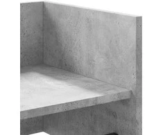 Sieninė lentyna, betono pilka, 70,5x35x30,5cm, apdirbta mediena