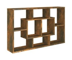Sieninė lentyna, dūminio ąžuolo, 85x16x52,5cm, apdirbta mediena