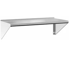 Sieninė lentyna, sidabrinė, 100x45x31cm, nerūdijantis plienas