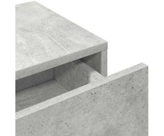 Sieninė lentyna su stalčiais, betono pilka, 100x36x19cm