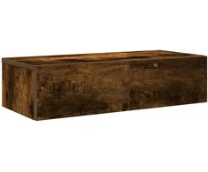 Sieninė lentyna su stalčiais, dūminio ąžuolo, 60x26,5x15cm