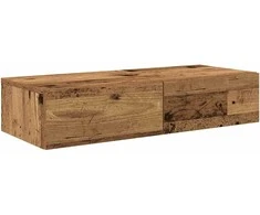 Sieninė lentyna su stalčiais, medienos, 80x33x17cm
