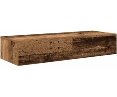 Sieninė lentyna su stalčiais, medienos, 100x36x19cm