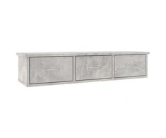 TV staliukas Sieninė lentyna su stalčiais, betono, 88x26x18,5cm, mediena