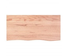 Sieninė lentyna, šviesiai ruda, 100x50x(2-4) cm, ąžuolo masyvas