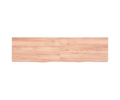 Sieninė lentyna, šviesiai ruda, 120x30x(2-4) cm, ąžuolo masyvas
