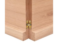 Sieninė lentyna, šviesiai ruda, 120x30x(2-4) cm, ąžuolo masyvas