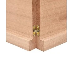 Sieninė lentyna, šviesiai ruda, 120x40x(2-4) cm, ąžuolo masyvas