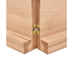 Sieninė lentyna, šviesiai ruda, 120x60x(2-6) cm, ąžuolo masyvas
