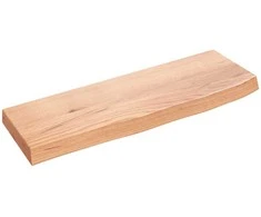 Sieninė lentyna, šviesiai ruda, 60x20x4 cm, ąžuolo masyvas