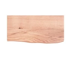 Sieninė lentyna, šviesiai ruda, 60x30x(2-4) cm, ąžuolo masyvas