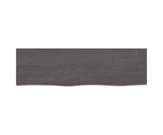 Sieninė lentyna, tamsiai ruda, 100x30x(2-4) cm, ąžuolo masyvas