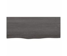 Sieninė lentyna, tamsiai ruda, 100x40x(2-6) cm, ąžuolo masyvas