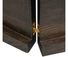 Sieninė lentyna, tamsiai ruda, 120x60x(2-4) cm, ąžuolo masyvas