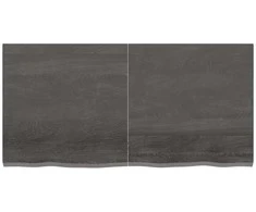 Sieninė lentyna, tamsiai ruda, 120x60x(2-4) cm, ąžuolo masyvas