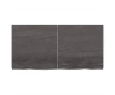 Sieninė lentyna, tamsiai ruda, 120x60x(2-6) cm, ąžuolo masyvas