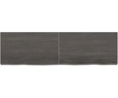 Sieninė lentyna, tamsiai ruda, 140x40x(2-4) cm, ąžuolo masyvas