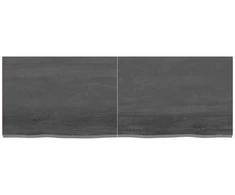 Sieninė lentyna, tamsiai ruda, 140x50x(2-4) cm, ąžuolo masyvas