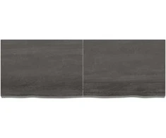 Sieninė lentyna, tamsiai ruda, 140x50x(2-6) cm, ąžuolo masyvas