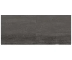 Sieninė lentyna, tamsiai ruda, 140x60x(2-6) cm, ąžuolo masyvas