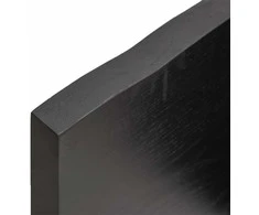 Sieninė lentyna, tamsiai ruda, 160x40x(2-4) cm, ąžuolo masyvas