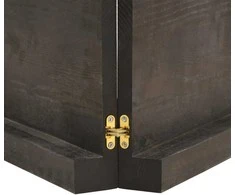 Sieninė lentyna, tamsiai ruda, 180x50x(2-6) cm, ąžuolo masyvas