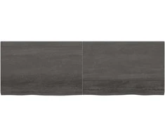 Sieninė lentyna, tamsiai ruda, 180x60x(2-4) cm, ąžuolo masyvas