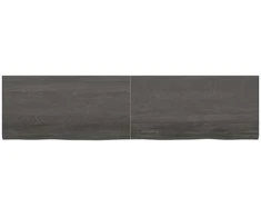 Sieninė lentyna, tamsiai ruda, 200x50x(2-4) cm, ąžuolo masyvas