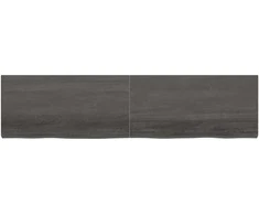 Sieninė lentyna, tamsiai ruda, 200x50x(2-6) cm, ąžuolo masyvas
