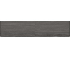 Sieninė lentyna, tamsiai ruda, 220x50x(2-4) cm, ąžuolo masyvas