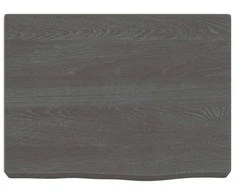 Sieninė lentyna, tamsiai pilka, 40x30x(2–6)cm, ąžuolo masyvas