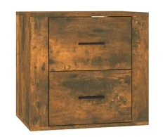 Sieninė naktinė spintelė, dūminio ąžuolo, 50x36x47cm