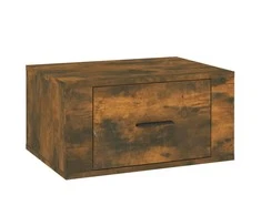 Sieninė naktinė spintelė, dūminio ąžuolo, 50x36x25cm