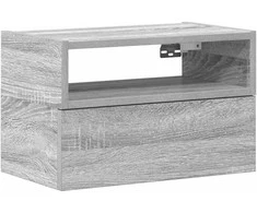 Sieninė naktinė spintelė, pilka, 45x26x28,5cm
