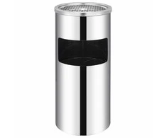Sieninė šiukšliadėžė-peleninė, nerūdijantis plienas, 26l