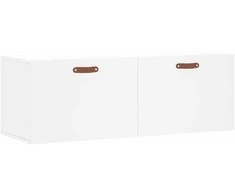 Sieninė spintelė, balta, 100x36,5x35cm, apdirbta mediena