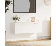 Sieninė spintelė, balta, 100x36,5x35cm, apdirbta mediena