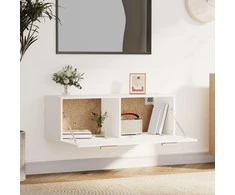 Sieninė spintelė, balta, 100x36,5x35cm, apdirbta mediena