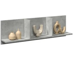 Sieninė spintelė, betono, 100x16,5x30cm, apdirbta mediena