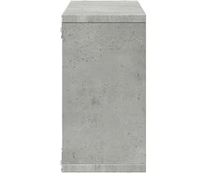 Sieninė spintelė, betono pilka, 100x16x30cm, apdirbta mediena