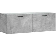 Sieninė spintelė, betono pilka, 100x36,5x35cm, apdirbta mediena